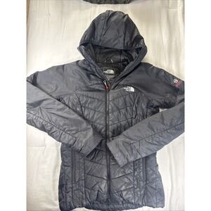 The North Face Jacket Women XS Black Summit Series Primaloft Puffer Hoodie NICE!